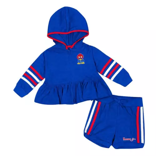 Colosseum Infant Girls' Kansas Jayhawks Spoon Jacket & Short Set 3 Colosseum Infant Girls' Kansas Jayhawks Spoon Jacket & Short Set