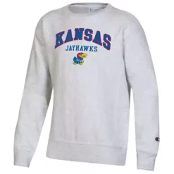 Champion Kids' Kansas Jayhawks Weave Crewneck