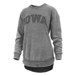 Pressbox Women's Iowa Hawkeyes Ponchoville Crewneck Sweatshirt