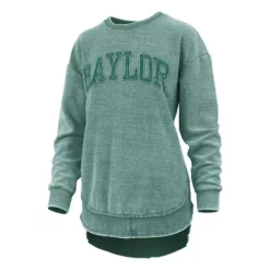 Pressbox Women's Baylor Bears Ponchoville Crewneck Sweatshirt