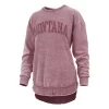 Pressbox Women's Montana Grizzlies Ponchoville Crewneck Sweatshirt -Colosseum Shop 19664350043