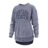 Pressbox Women's Montana State Bobcats Ponchoville Crewneck Sweatshirt -Colosseum Shop 19664350068