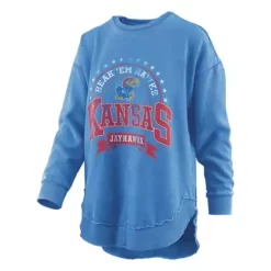 Pressbox Women's Kansas Jayhawks Captain Crewneck Sweatshirt