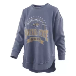 Pressbox Women's Montana State Bobcats Captain Crewneck Sweatshirt