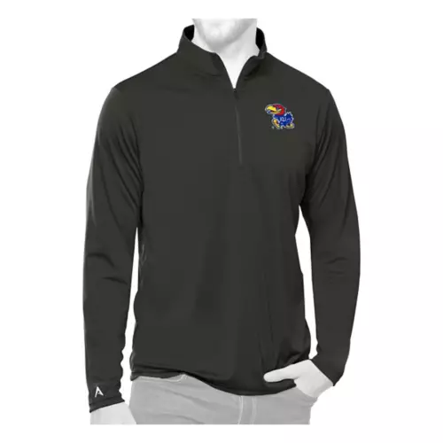 Antigua Kansas Jayhawks Tribute Rated 1/4 Zip Top 3 Antigua Kansas Jayhawks Tribute Rated 1/4 Zip Top