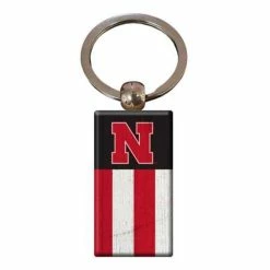 Fan Creations Nebraska Cornhuskers Wooden Flag Key Chain